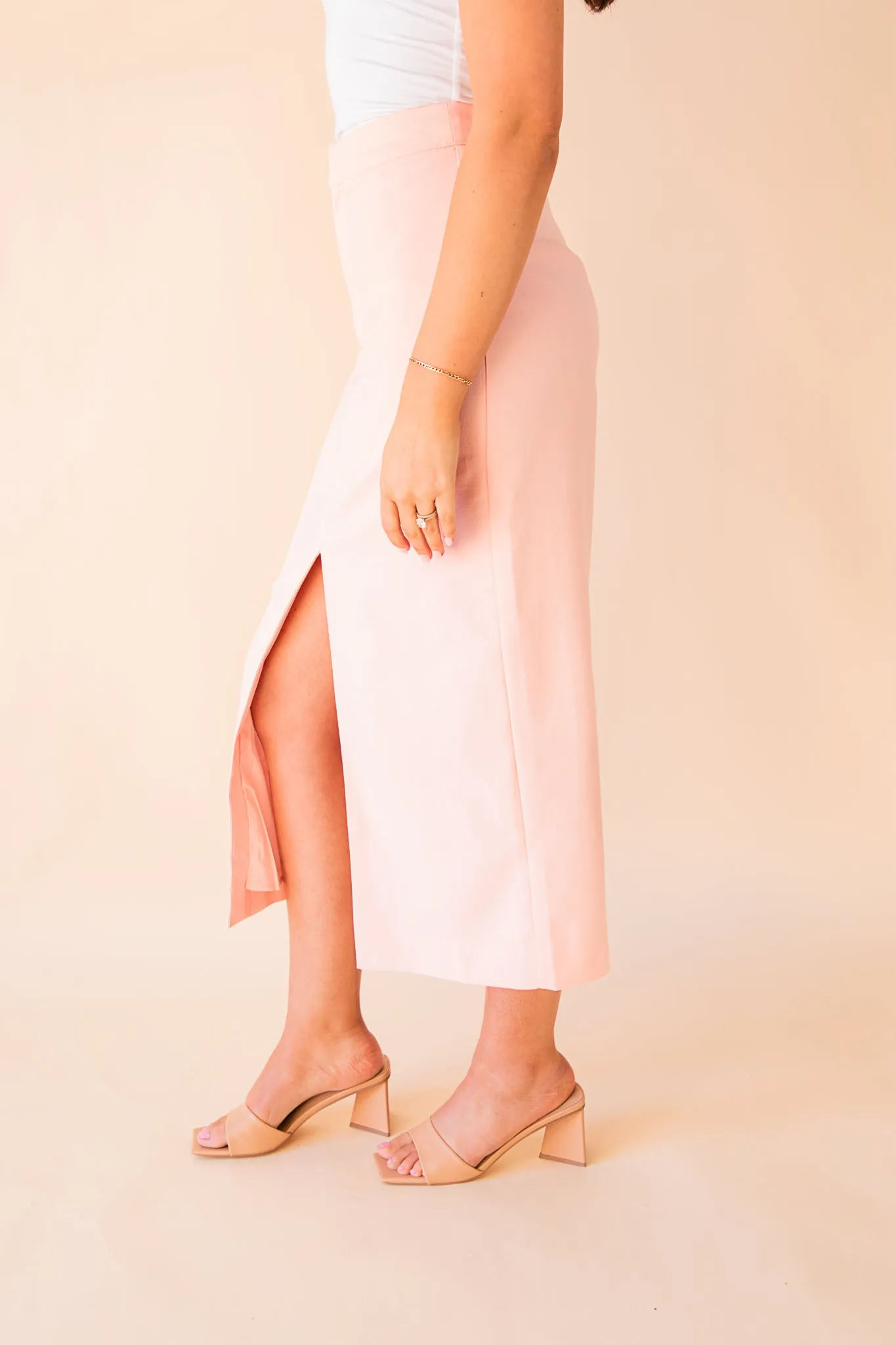 April Front Slit Maxi Skirt