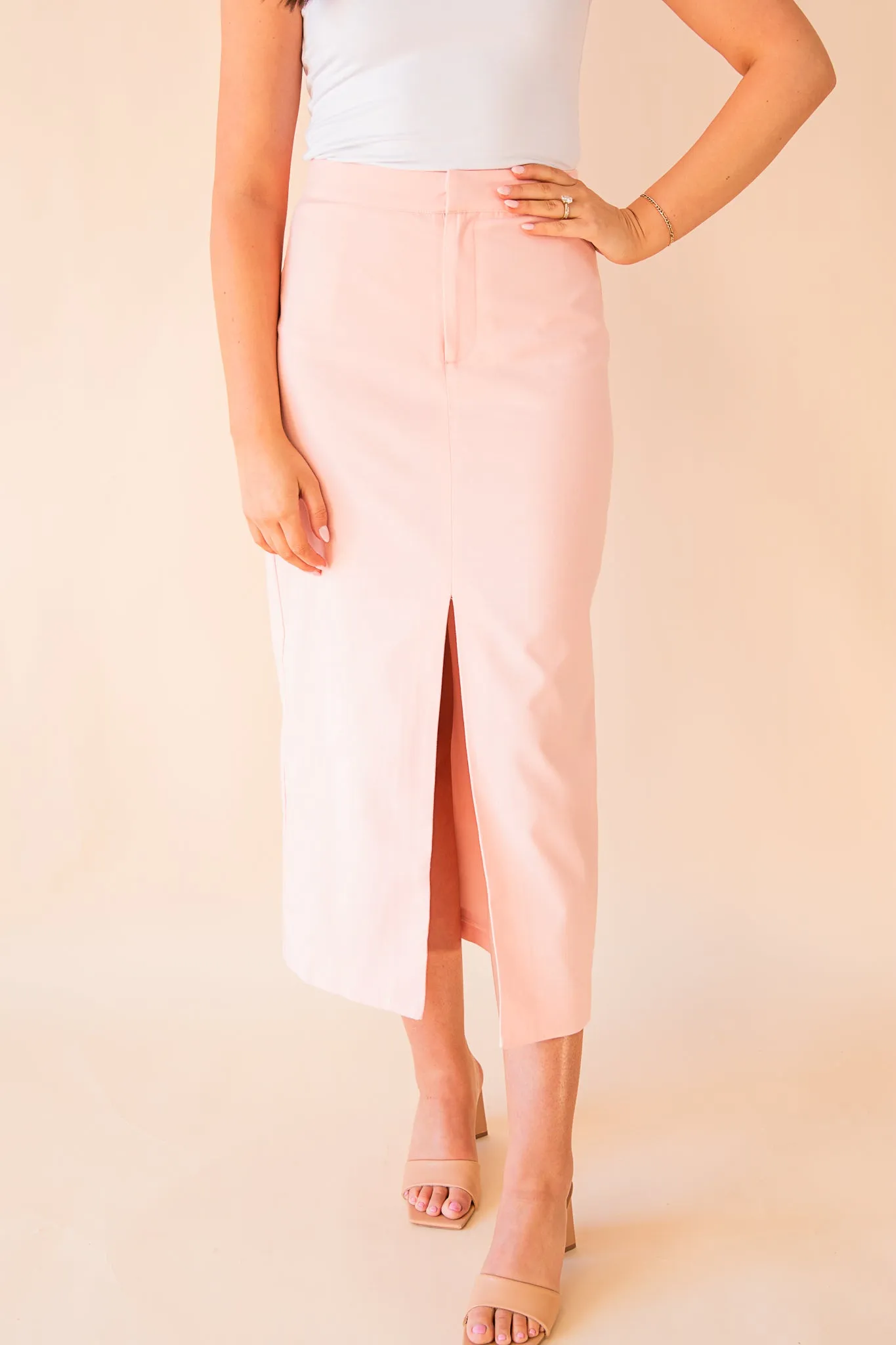 April Front Slit Maxi Skirt