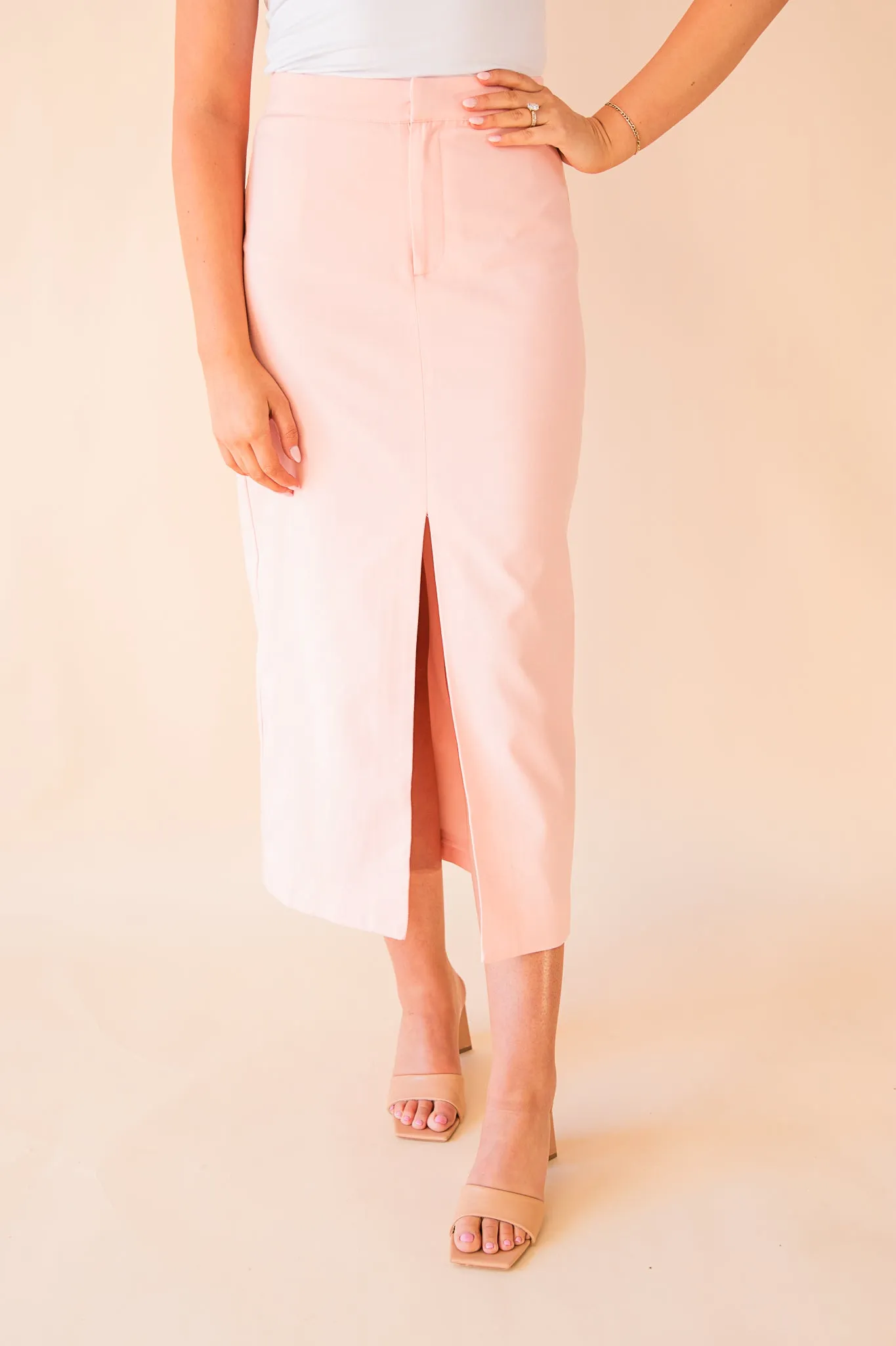 April Front Slit Maxi Skirt