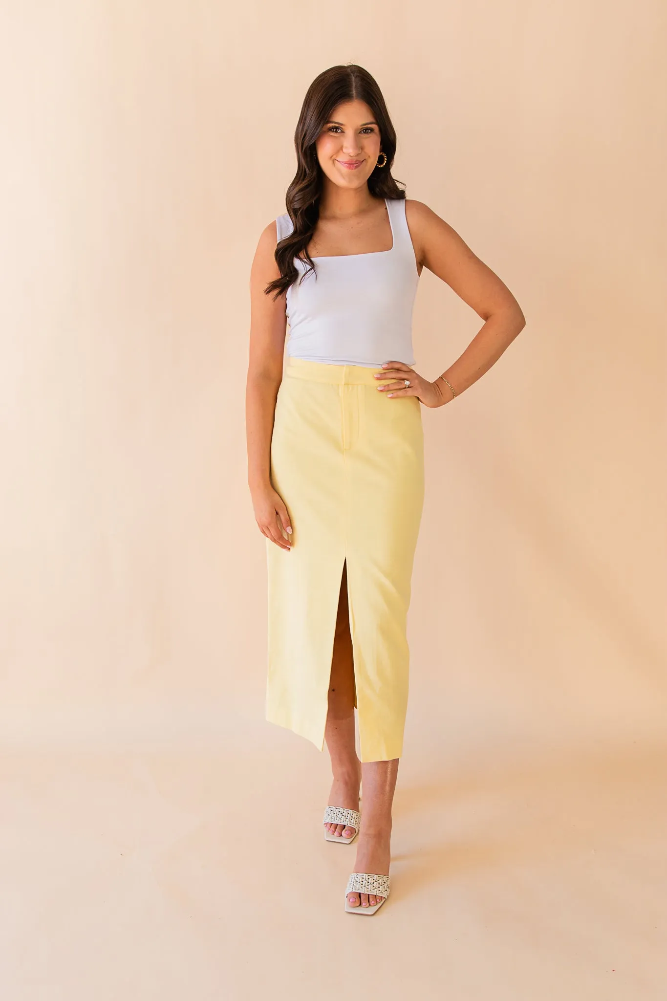 April Front Slit Maxi Skirt