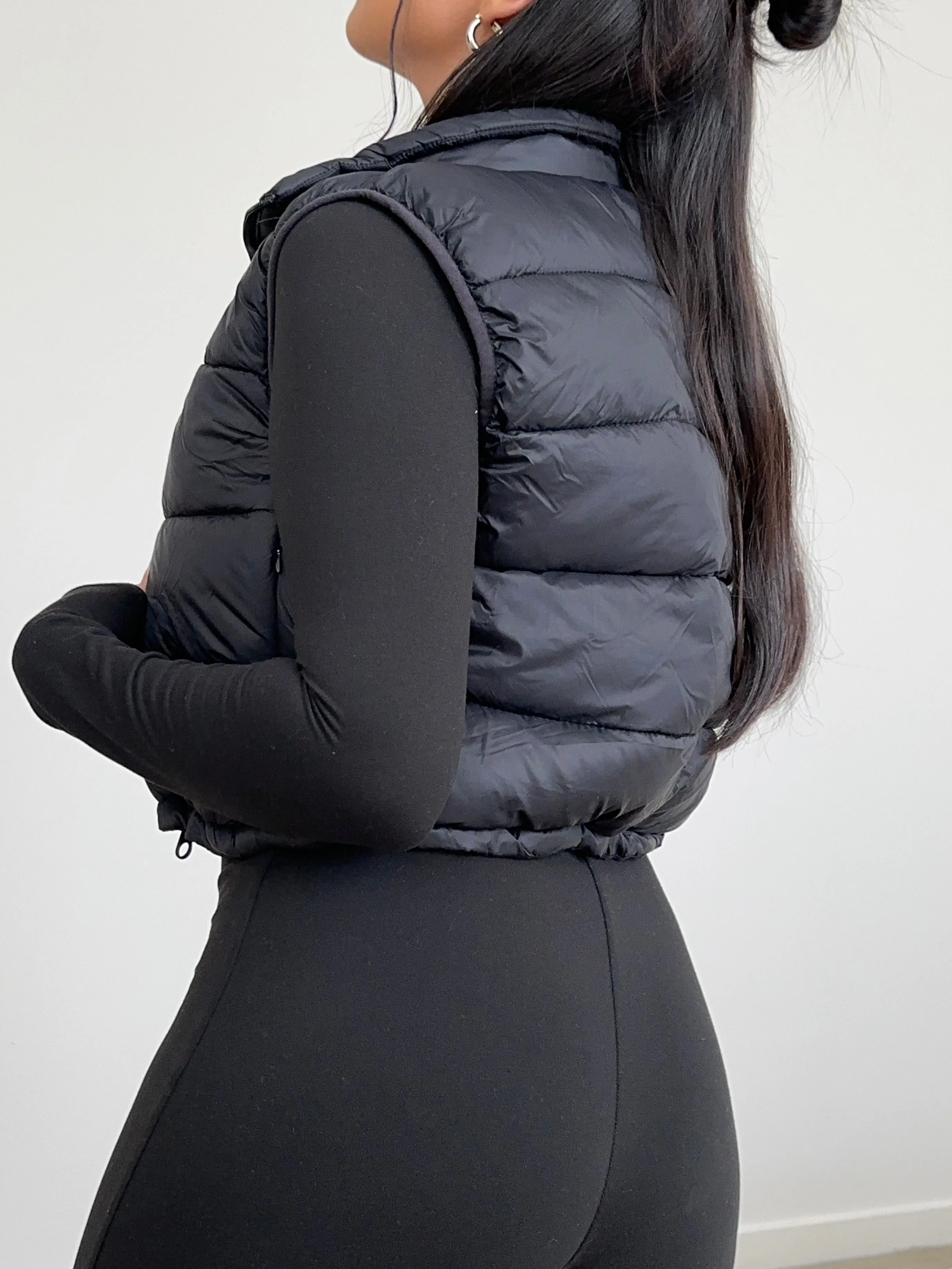 arlo puffer vest (BLACK)