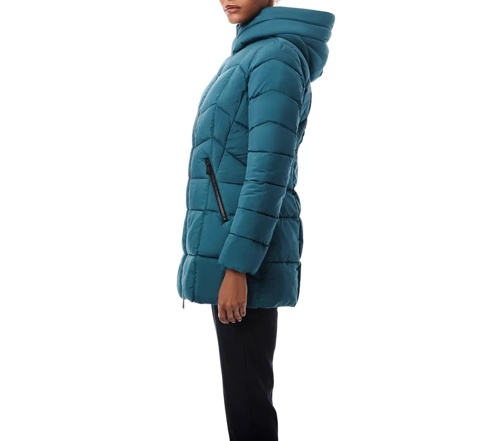 Bernardo Hooded Quilted Puffer Walker  Astro Green
