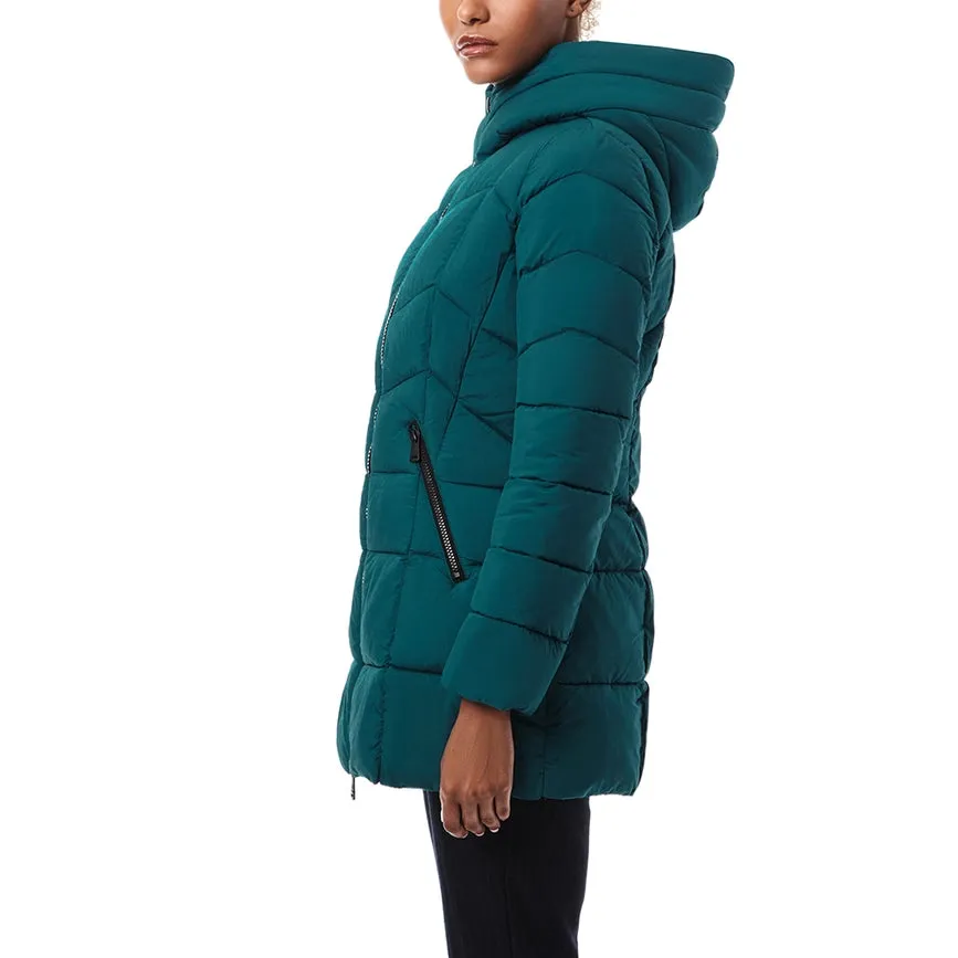 Bernardo Hooded Quilted Puffer Walker Poseidon
