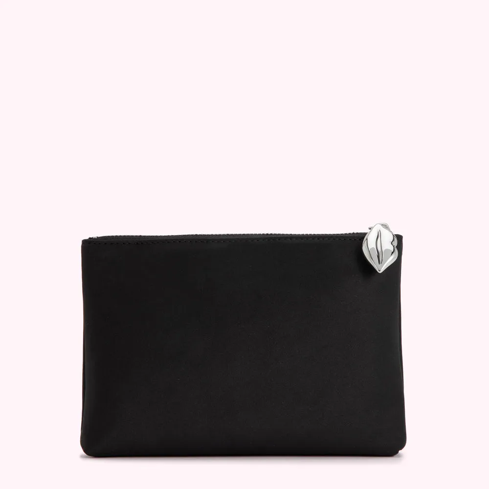 BLACK ONE IN A MILLION TOP ZIP POUCH