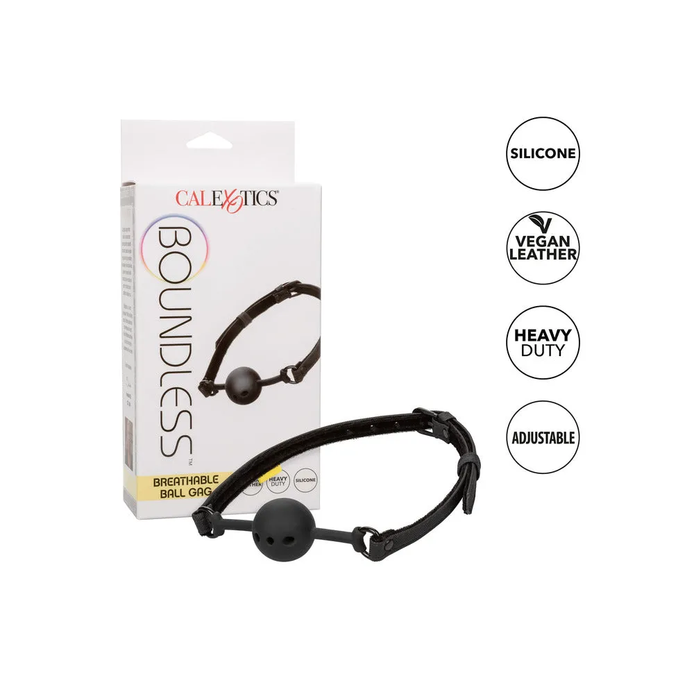 Boundless Breathable Silicone Ball Gag Black