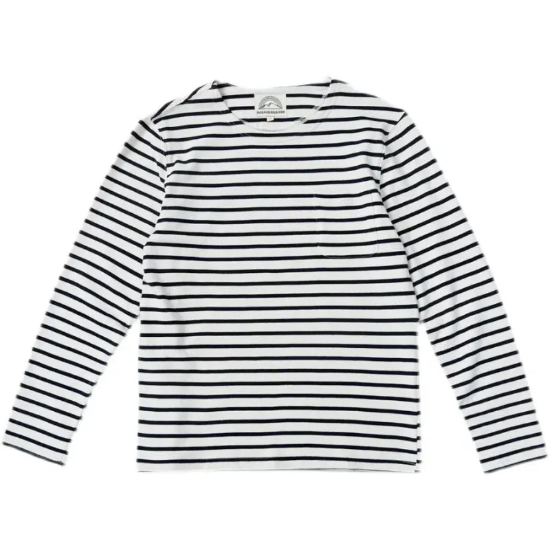 Breton Stripe Pocket T-shirt with Long Sleeves