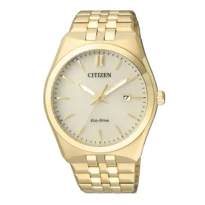 Citizen Eco-Drive Gold Stainless Steel Dress Watch BM7332-61P