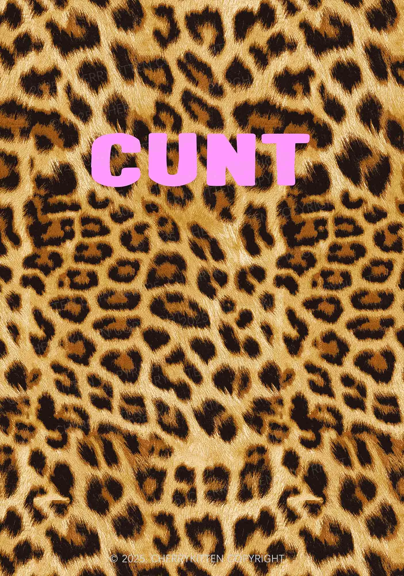 Cxxt Leopard Y2K Print Slip Dress Cherrykitten