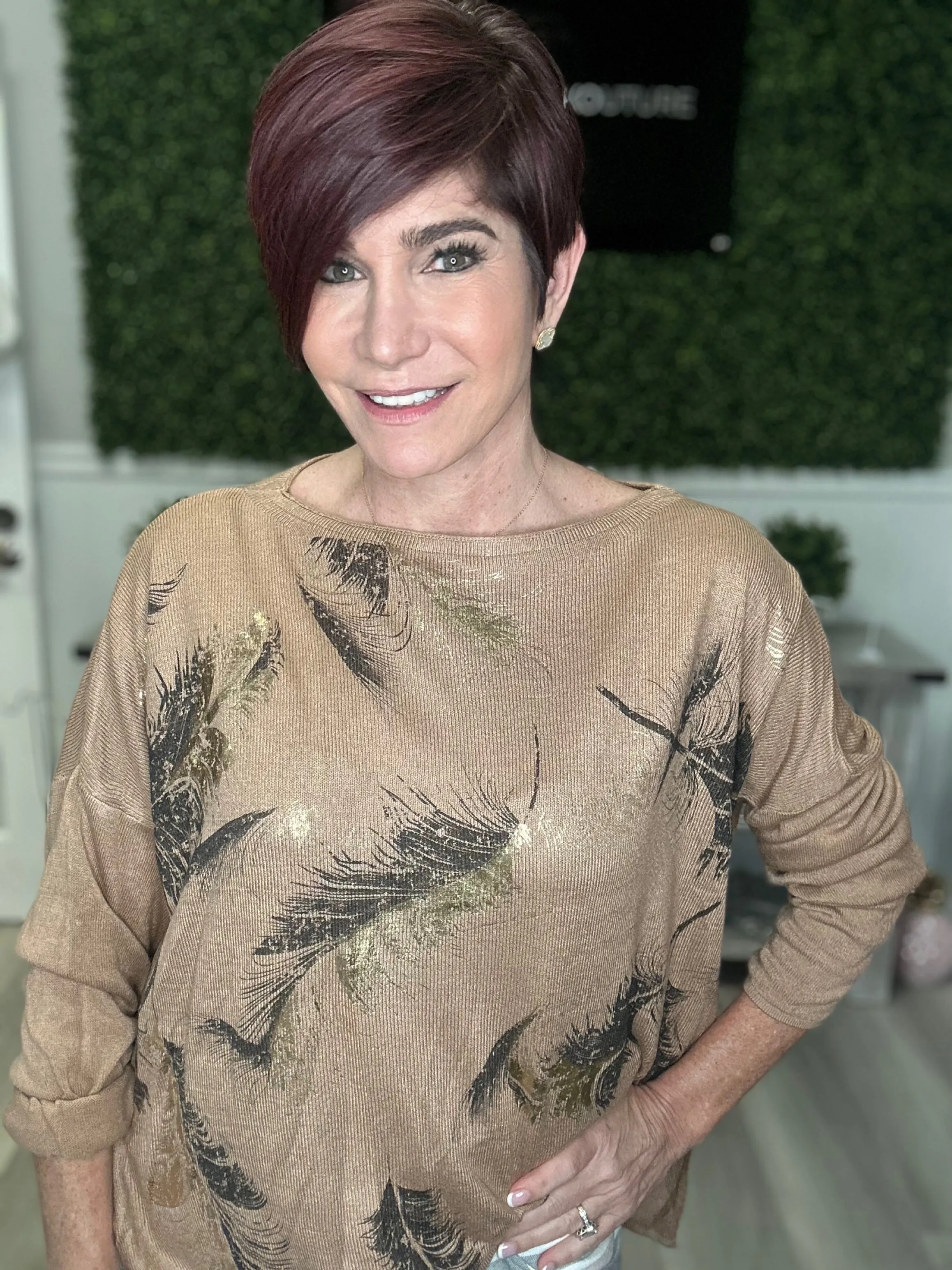 Feathered Me Not Lightweight Top