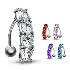 Gem Drop Reverse Belly Ring