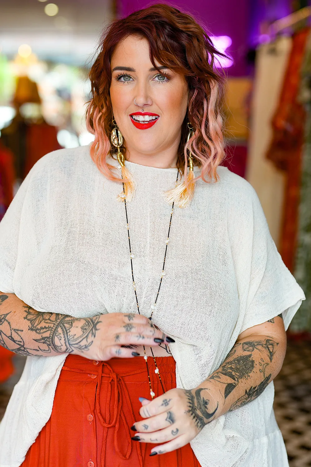 Hemp Flow Top - Offwhite