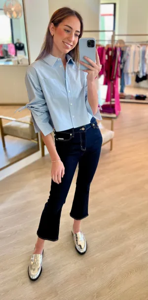 Het012 Tie Sleeve Button Down