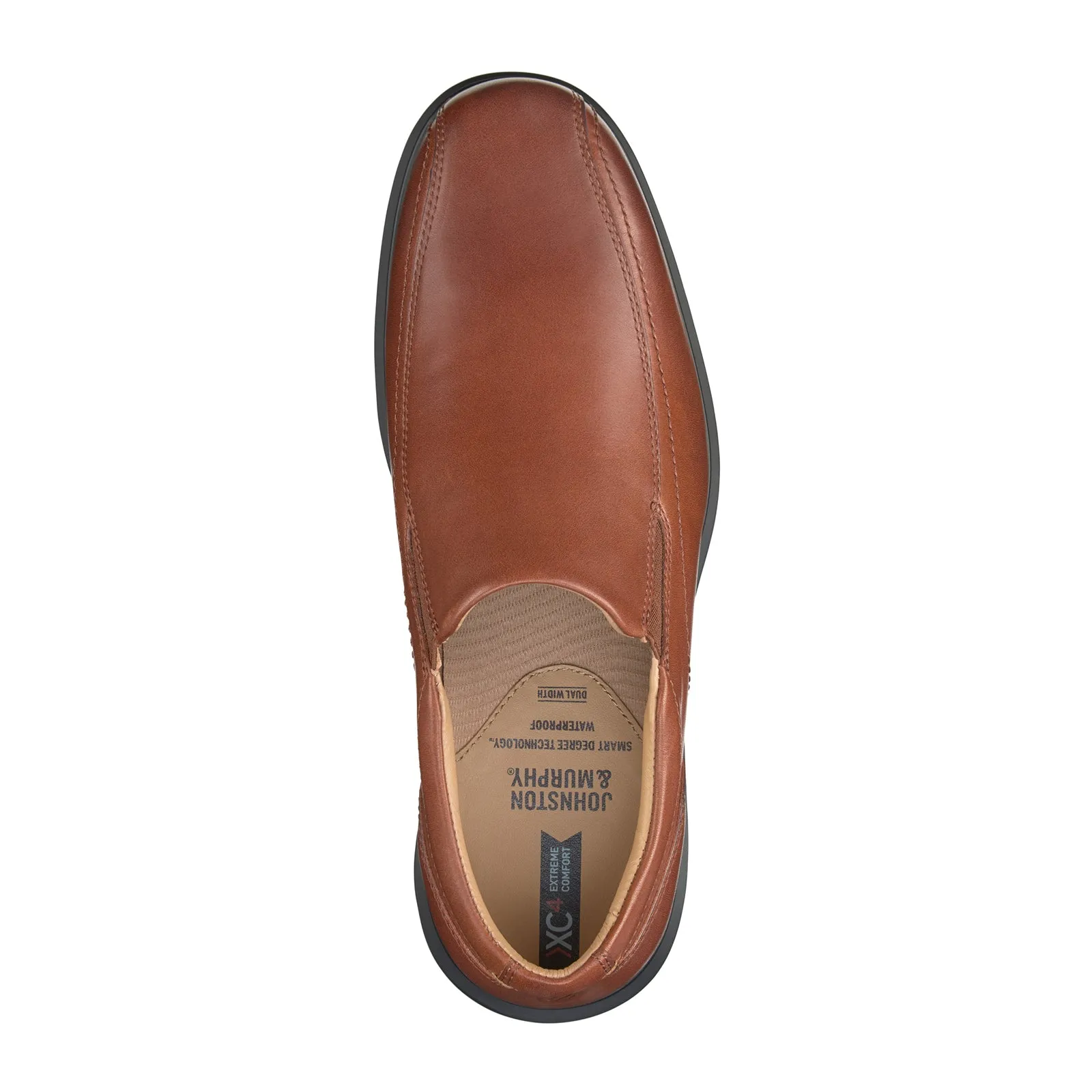 Johnston & Murphy XC4 Stanton Runoff Venetian (Men) - Red Brown Waterproof Full Grain