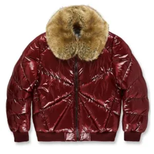 Jordan Craig-Men's Nylon Puffer Jacket-Wine-91399