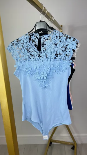 Lola - Sky Crochet Bodysuit