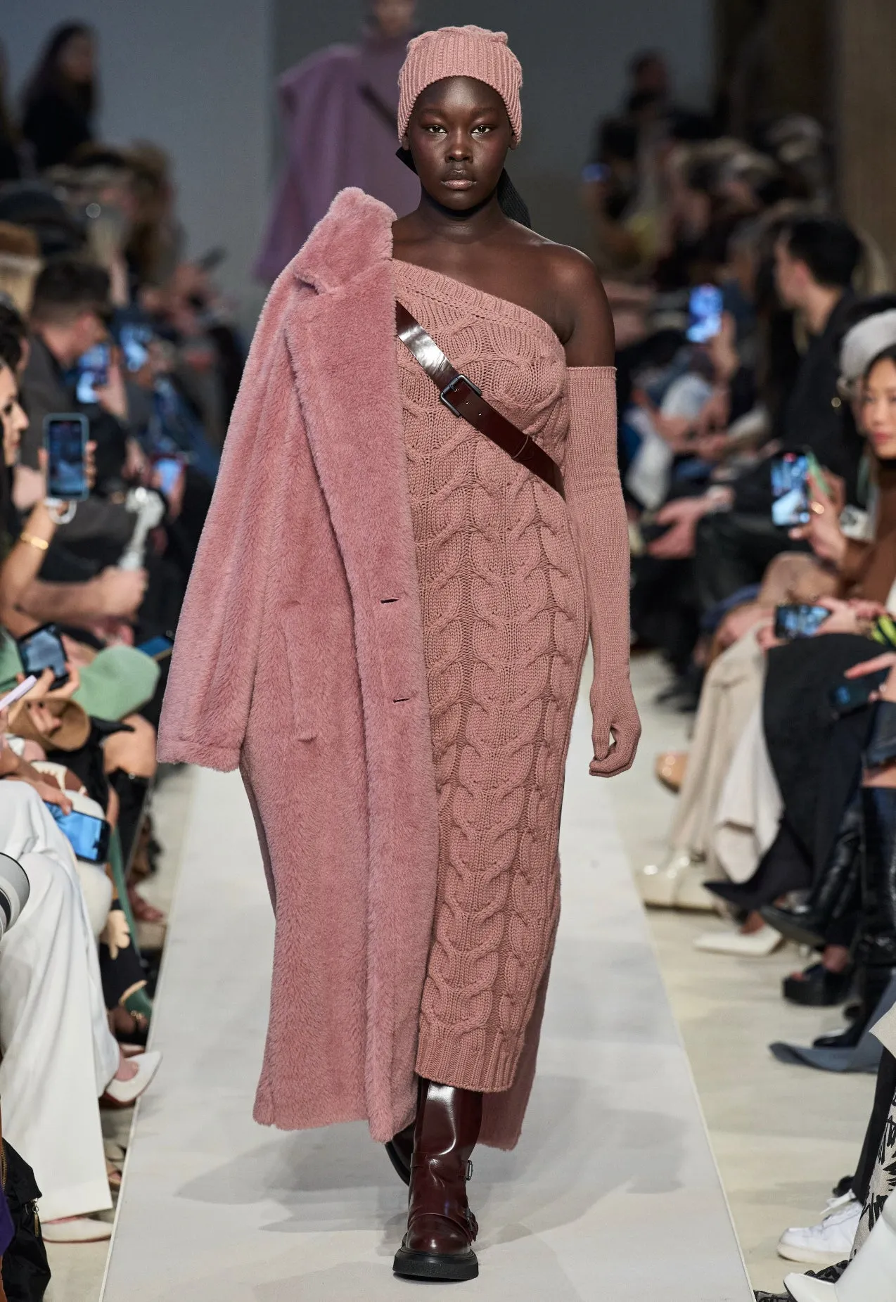 Max Mara 'tedgirl' teddy coat, pink, 8