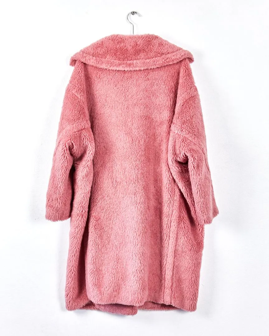 Max Mara 'tedgirl' teddy coat, pink, 8