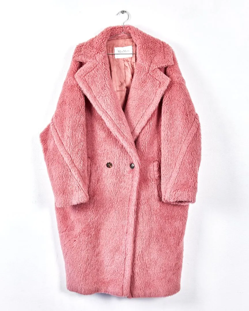 Max Mara 'tedgirl' teddy coat, pink, 8