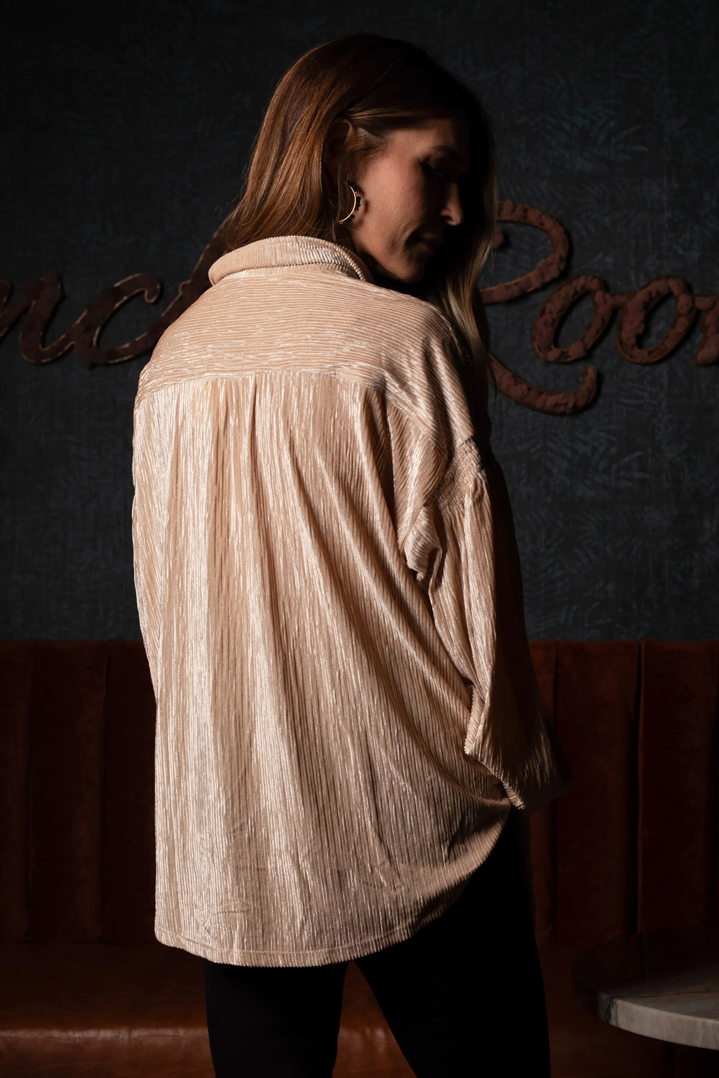 Maya Cream Velvet Top