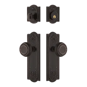 Meadows Entry Set with Mission Knob in Timeless Bronze
