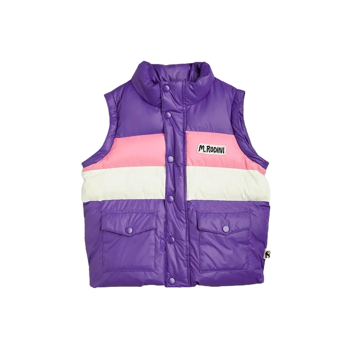 MINI RODINI - Zipper Sleeve Puffer Jacket Purple