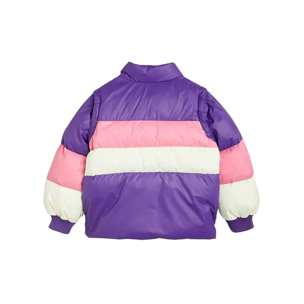 MINI RODINI - Zipper Sleeve Puffer Jacket Purple