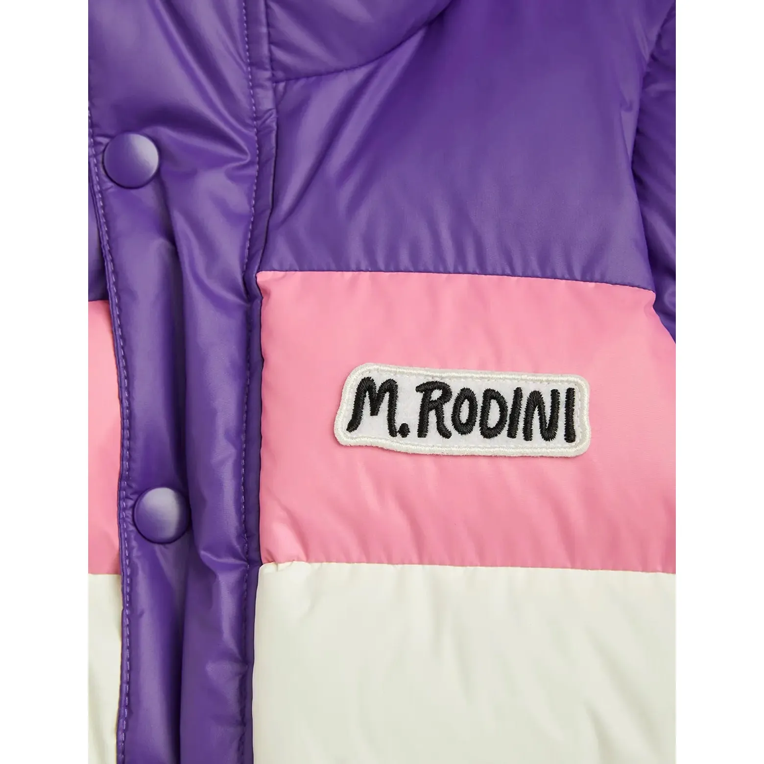 MINI RODINI - Zipper Sleeve Puffer Jacket Purple