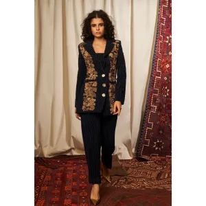 NIKITA MHAISALKAR Navy Blue Pant