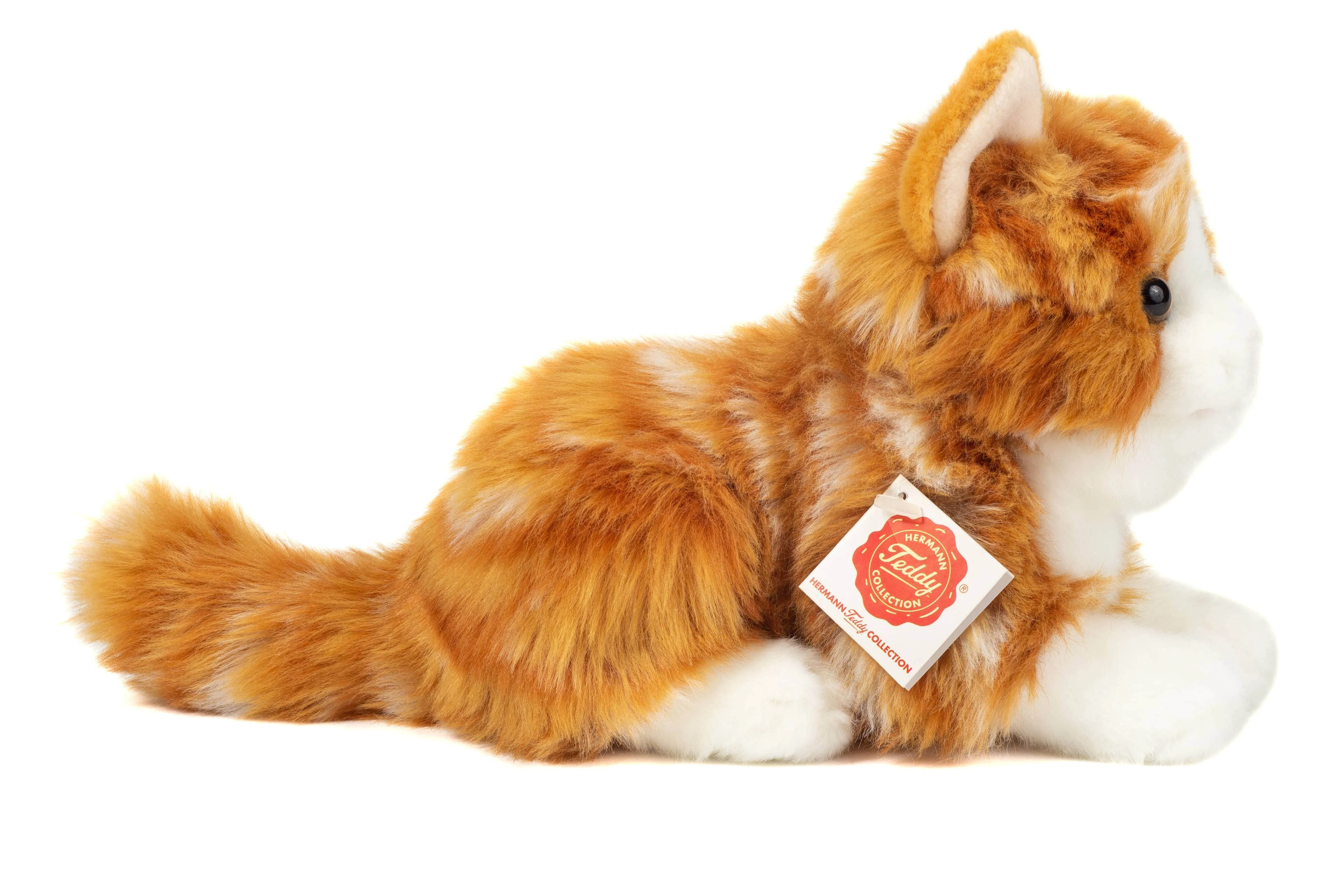 Orange Tabby Golden Kitten Plush Soft Toy by Teddy Hermann