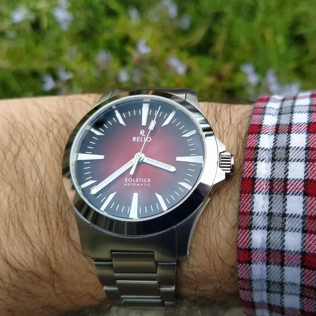 Relio Solstice Red - Sports&nbsp;Watch (Burgundy&nbsp;Fumé&nbsp;Sunburst)