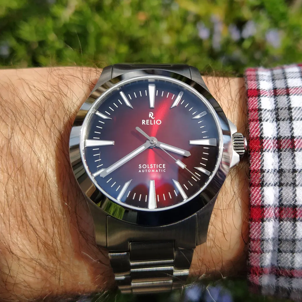 Relio Solstice Red - Sports&nbsp;Watch (Burgundy&nbsp;Fumé&nbsp;Sunburst)