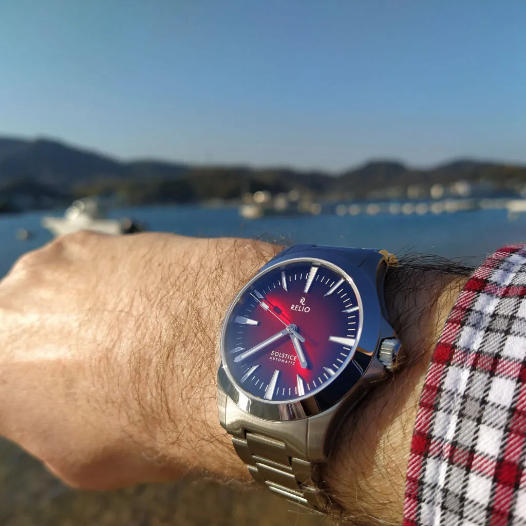 Relio Solstice Red - Sports&nbsp;Watch (Burgundy&nbsp;Fumé&nbsp;Sunburst)