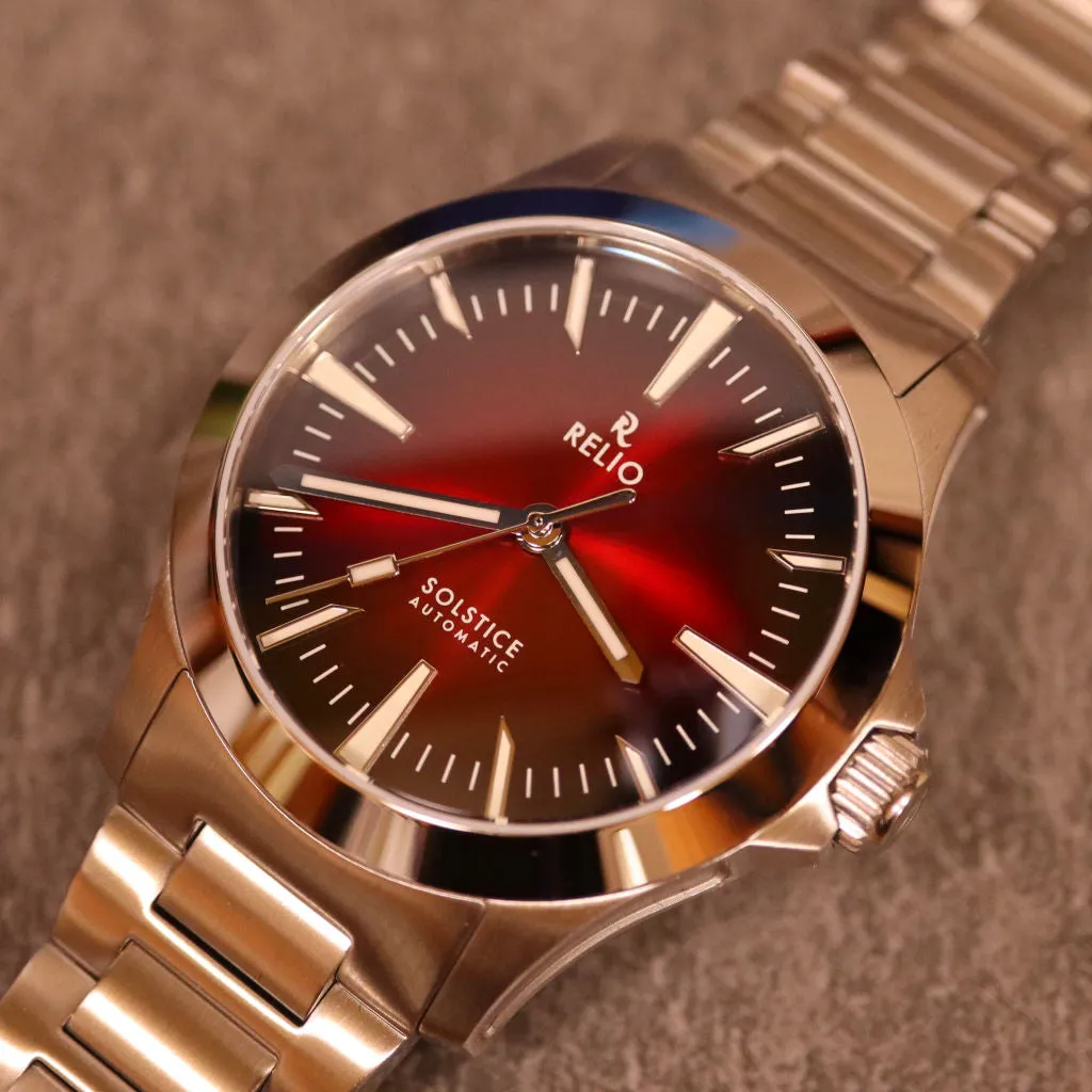 Relio Solstice Red - Sports&nbsp;Watch (Burgundy&nbsp;Fumé&nbsp;Sunburst)