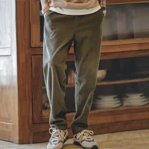 Retro Autumn Corduroy Elastic Waist Casual Pants Retro Autumn Corduroy Elastic Waist Casual Pants