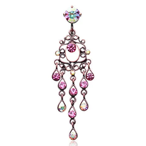 Rose Burnish Chandelier Belly Piercing
