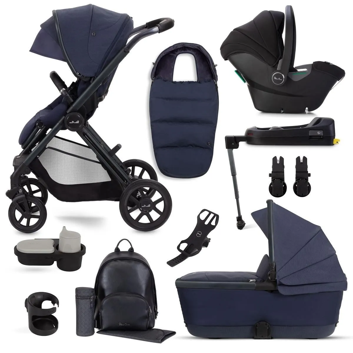Silver Cross Reef   First Bed Folding Carrycot & Dream i-Size Ultimate Pack Bundle