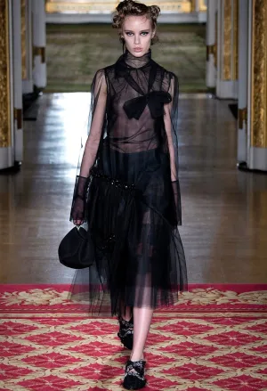Simone Rocha fall '16 tulle dress with slip, black, 6