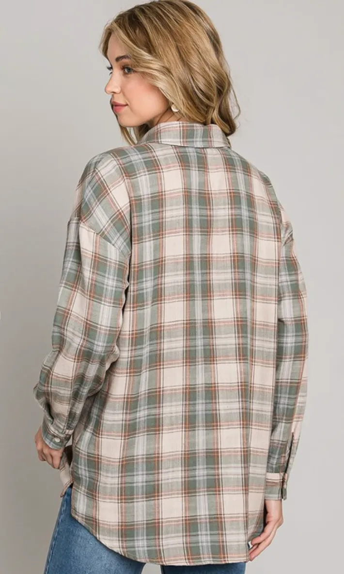 Spruce Button Down Plaid