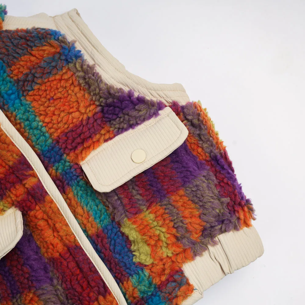 Striped Chill - Hooded Puffer Vest 7216