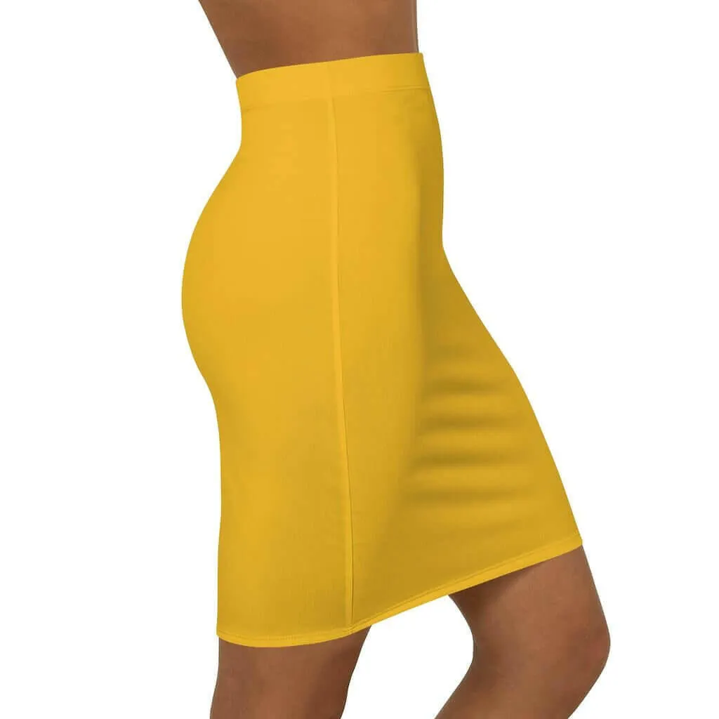 Stylish Yellow Pencil Skirt for Women - Perfect Mini Skirt