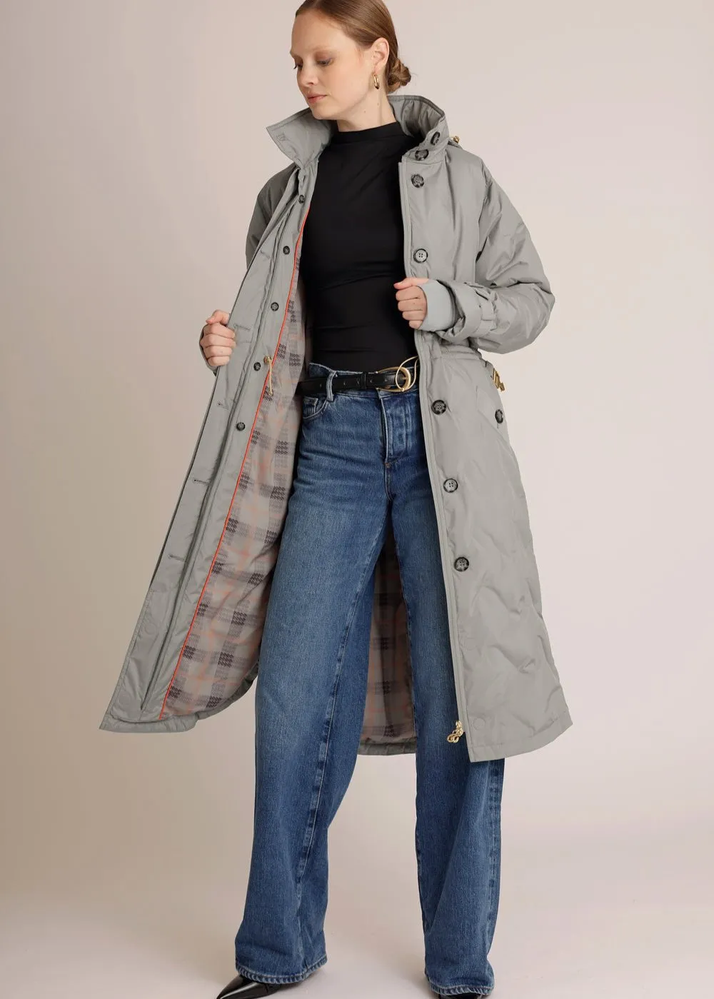 Waterproof Puffer Poncho - Green